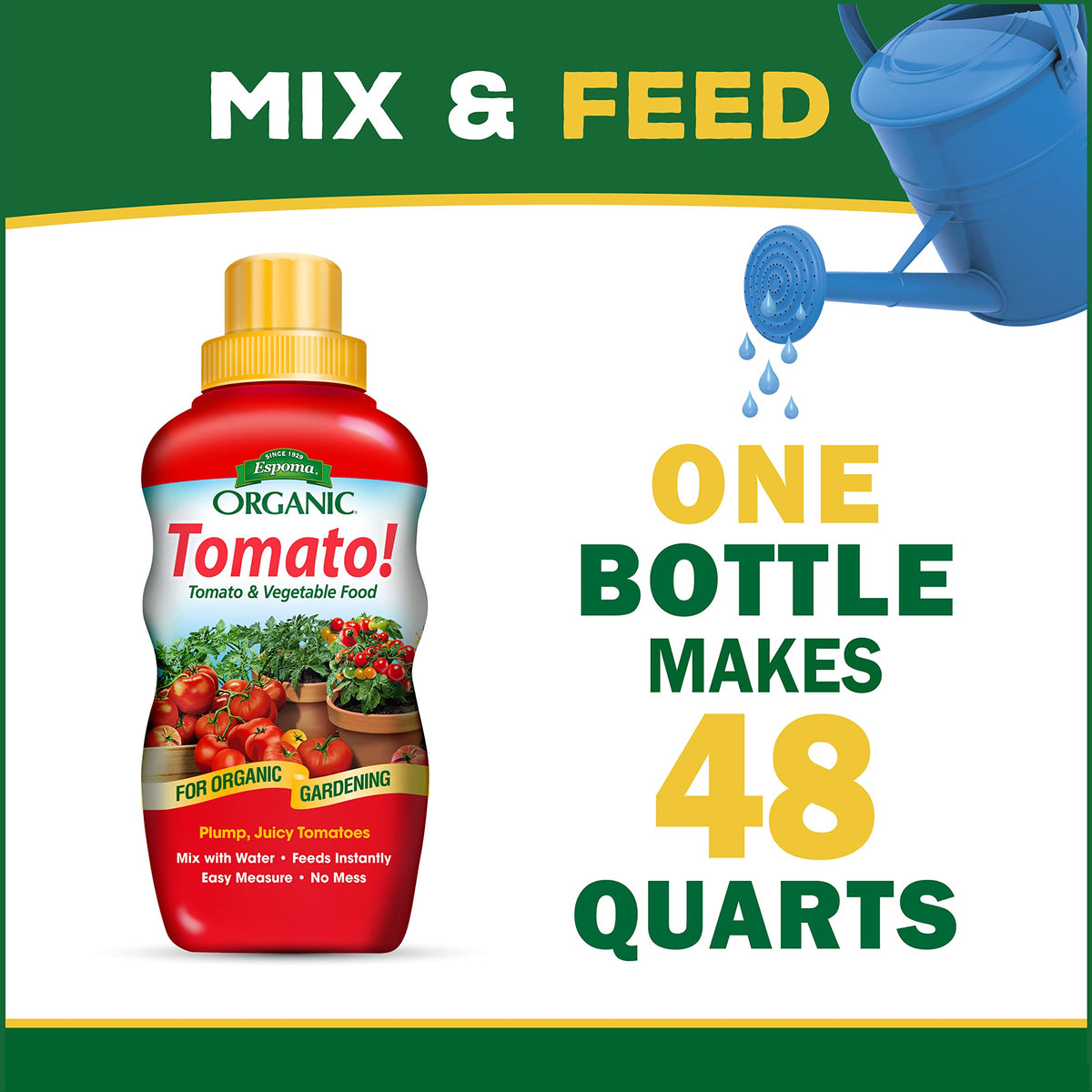 Espoma Tomato! Organic Plant Food organic certification mark supports safe gardening.