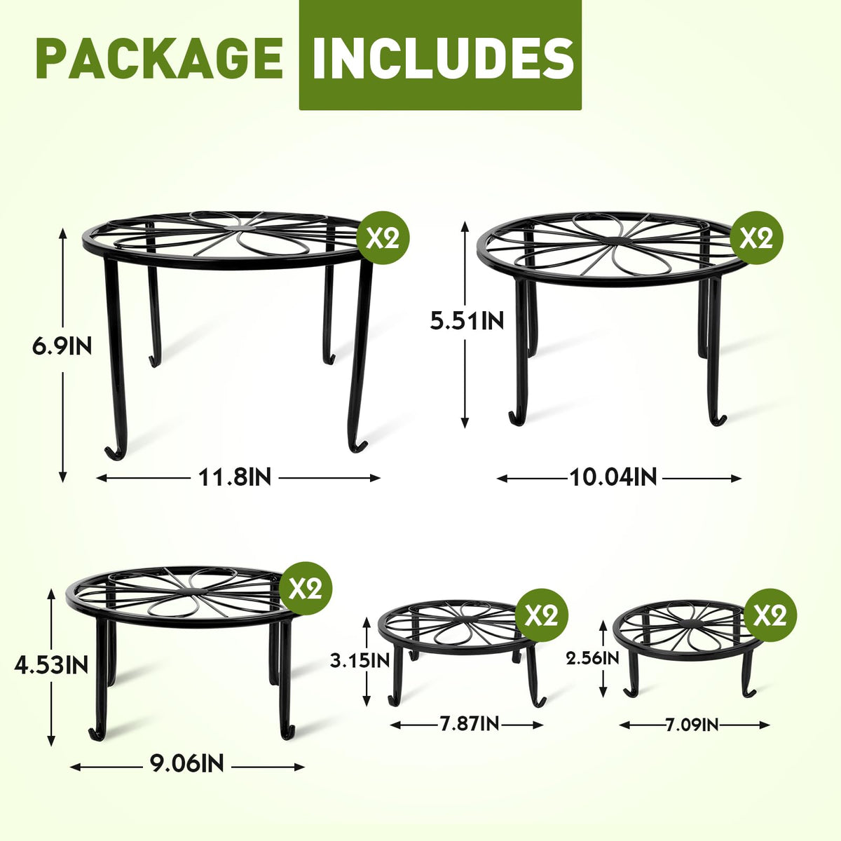 ESRICH arc-leg plant stand design prevents floor damage while stabilizing pots