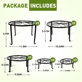 ESRICH arc-leg plant stand design prevents floor damage while stabilizing pots