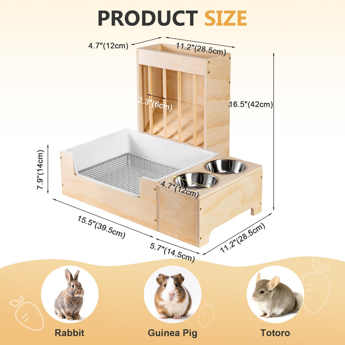 The mess-proof litter pan from Essenhome simplifies cleanup after playtime