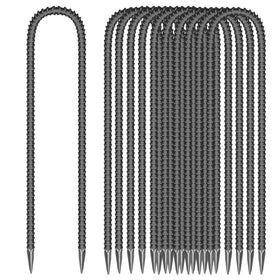 ESSFF 12-inch garden stake with galvanized steel U-shape for strong outdoor anchoring.