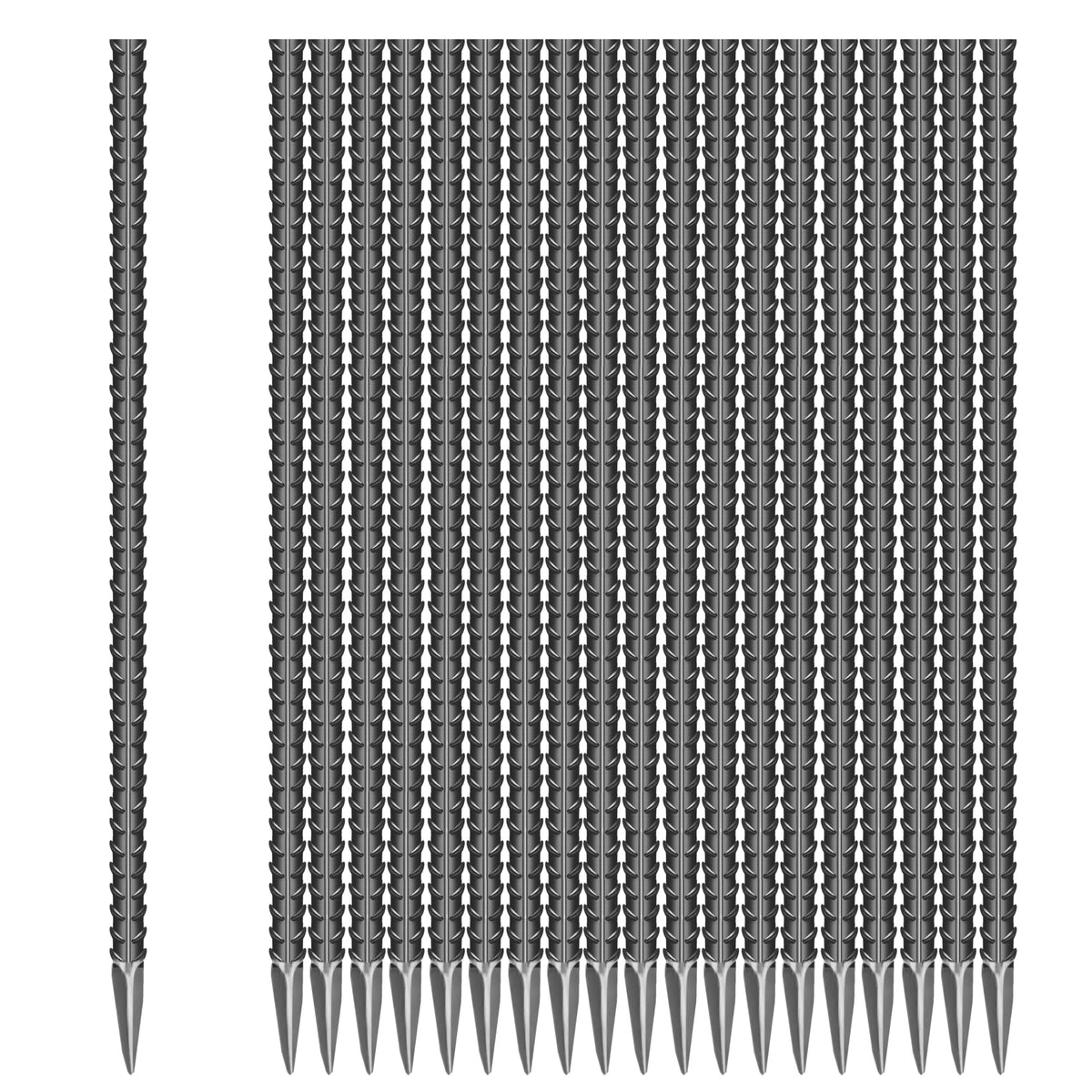 ESSFF 16-inch garden ground stake demonstrates galvanized steel durability for outdoor projects.