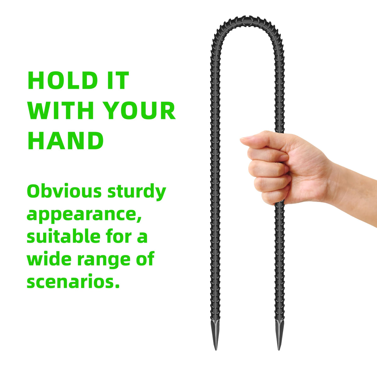 ESSFF heavy-duty ground anchor provides stability against wind and rain.