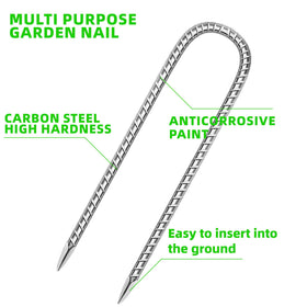 ESSFF anti-rust galvanized steel stakes resist outdoor wear and tear.