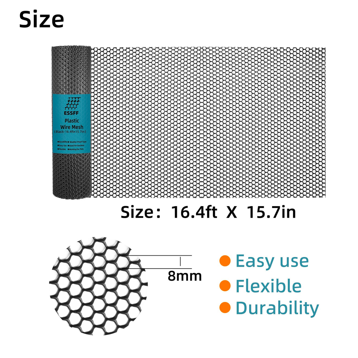Easy-install outdoor netting by ESSFF for quick garden protection.