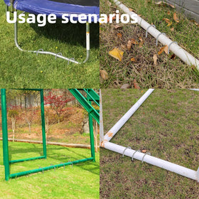 ESSFF fence-securement stake helps stabilize borders during windy conditions.
