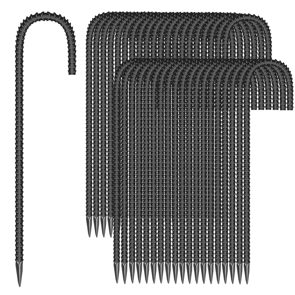 ESSFF garden ground stake with steel J-shape anchors tents and borders