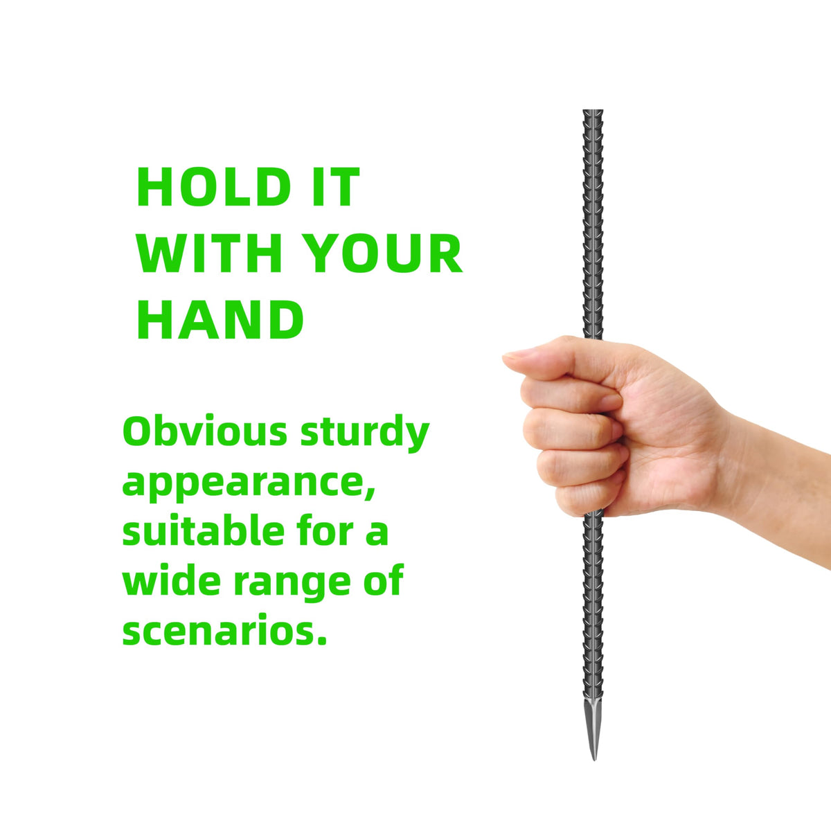 ESSFF multi-use stake supports fences and landscape features for outdoor setups.