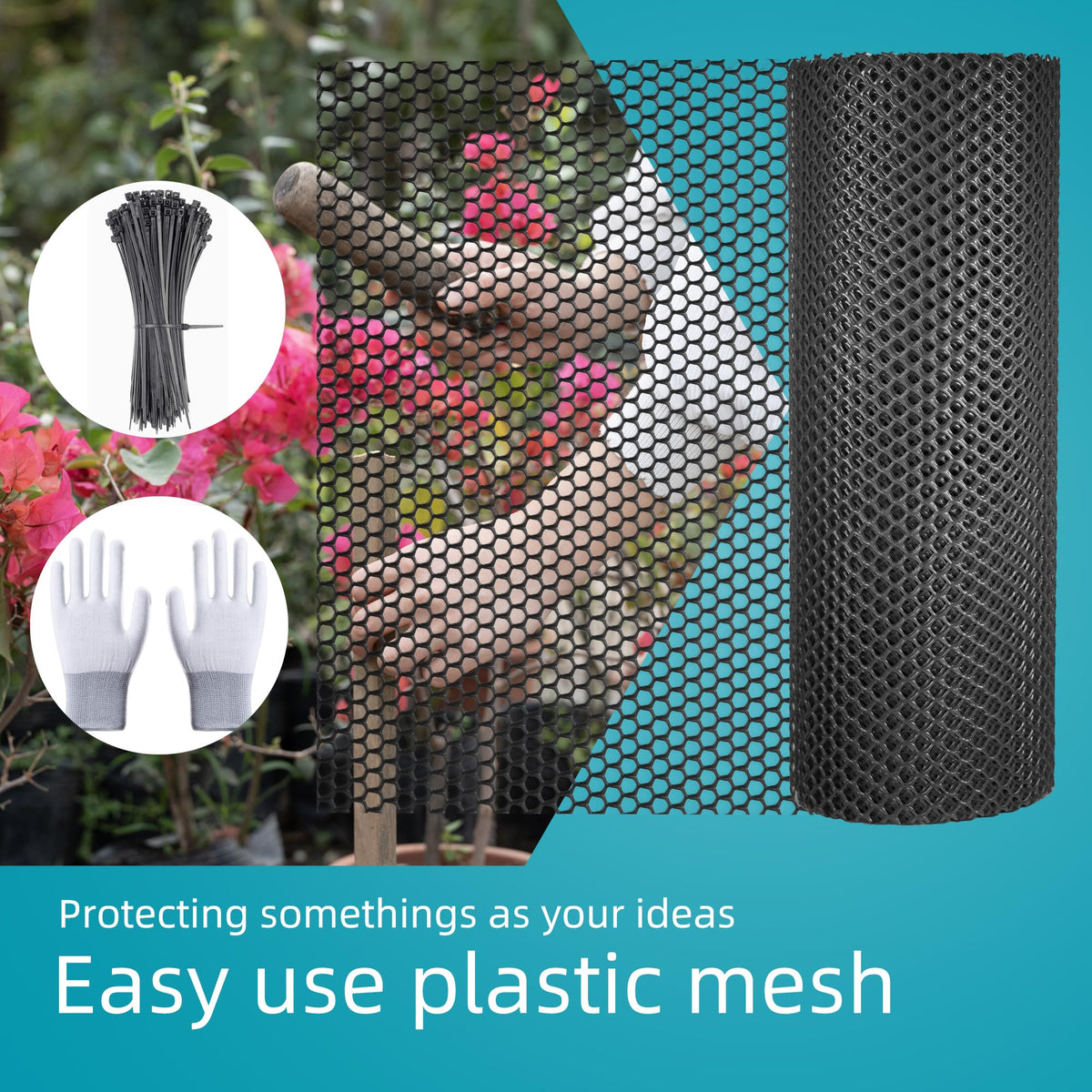 Close-up of ESSFF netting texture showing durable, weather-ready mesh.