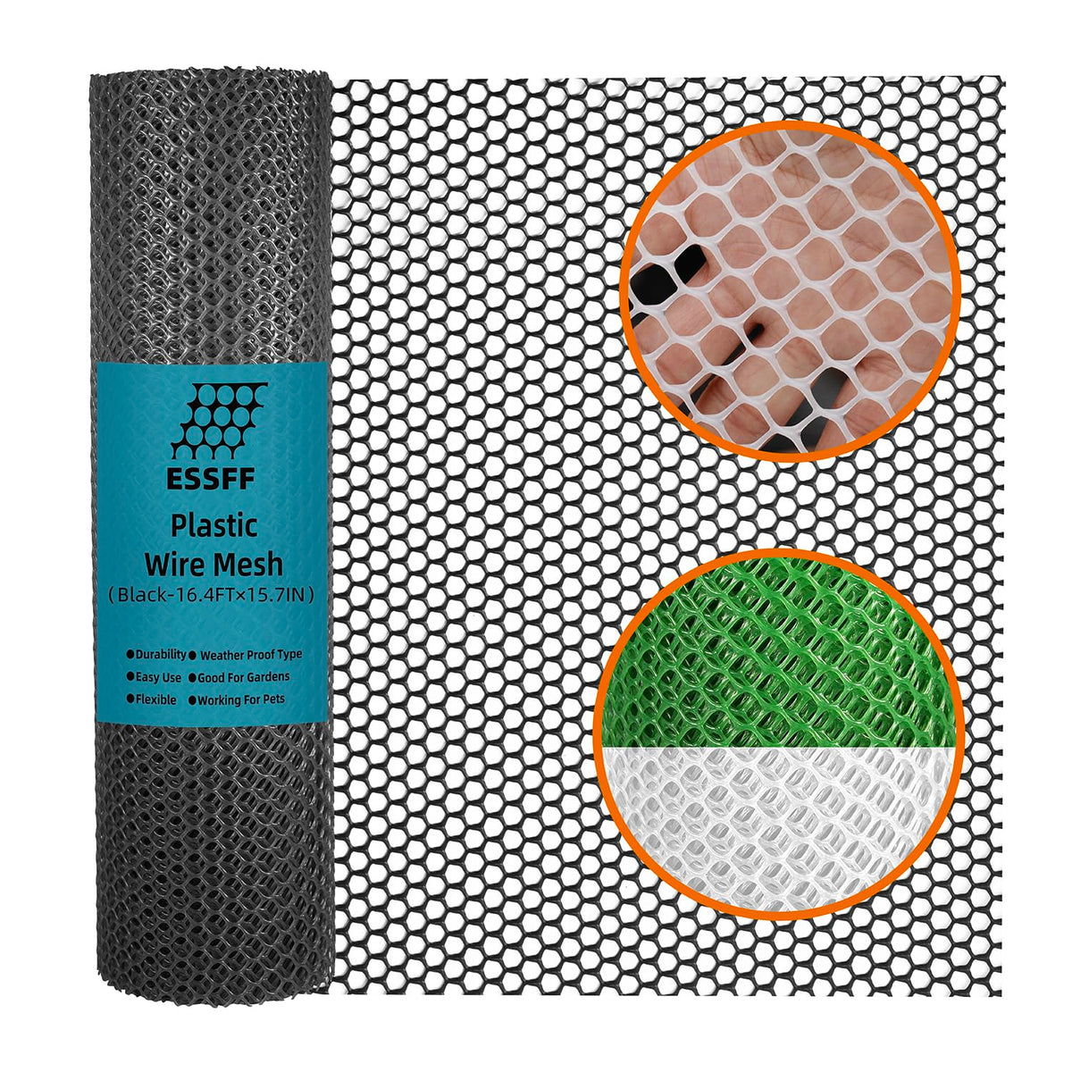 ESSFF Pet Garden Safeguard roll netting for versatile outdoor fencing and pet protection.