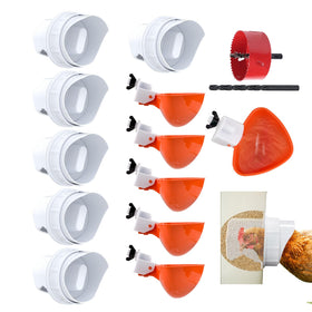 Essilnn DIY chicken feeder with 6 ports for efficient feed distribution