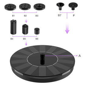 Estefanlo bird bath setup powered by sun for garden ambience
