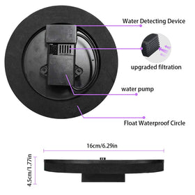 Estefanlo floating pump submerged in water for sun-powered spray