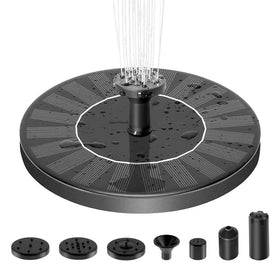 Estefanlo solar fountain with six nozzles for dynamic bird bath spray