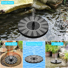 Estefanlo solar fountain pump in water creating a gentle spray