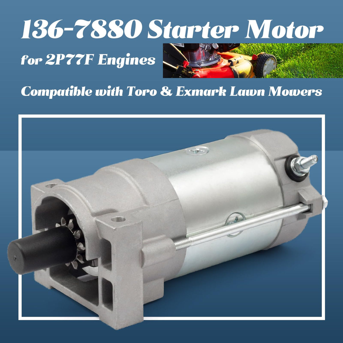 Esttlamer 2P77F engine replacement label on motor kit for easy installation.