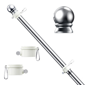 ESTTOP 5 ft flag pole assembly enables quick setup and easy storage.