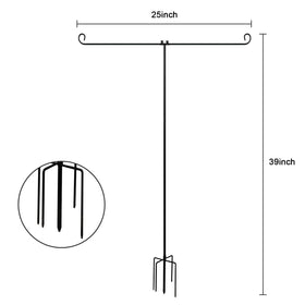 ESTTOP dual-flag display stand made of aluminum alloy resists rust and weather