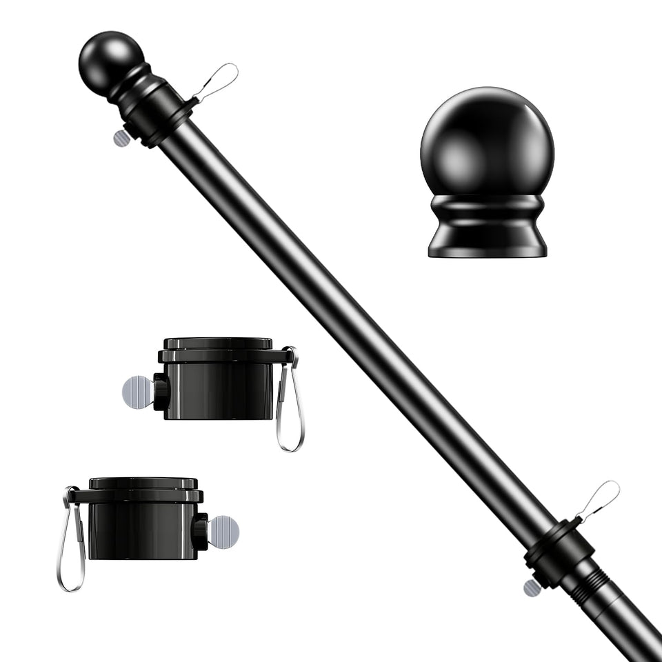 ESTTOP flag pole 5ft stainless steel for durable outdoor displays.