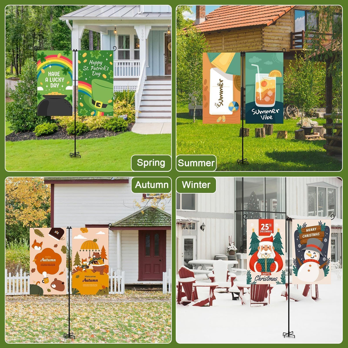 ESTTOP outdoor flag stand resists UV and extreme temperatures