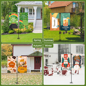 ESTTOP outdoor flag stand resists UV and extreme temperatures