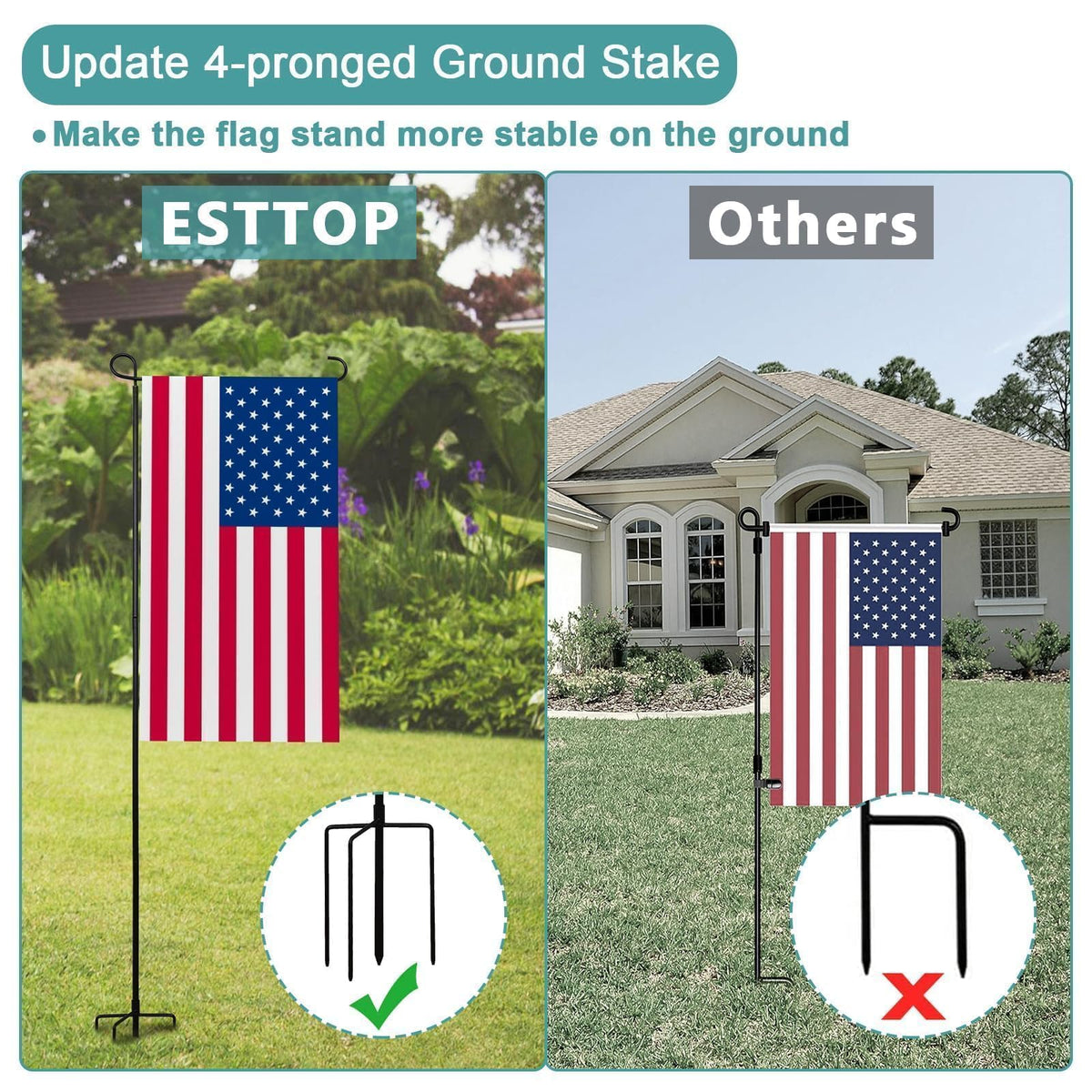 ESTTOP tool-free assembly allows quick setup and space-saving storage.