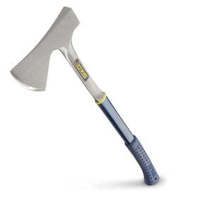 Estwing Camper's Axe 26-inch head close-up, showcasing durable wood splitting capability