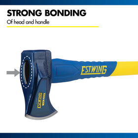 Estwing wood-splitting tool ready for firewood and workshop tasks.
