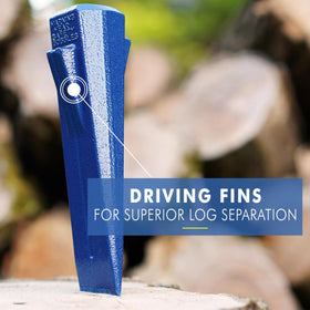 Estwing Sure Split wedge, edge sharpened base, fits groove and drives true on contact.