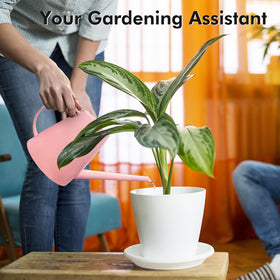 Etarewilt pink watering can for indoor plant care and easy use