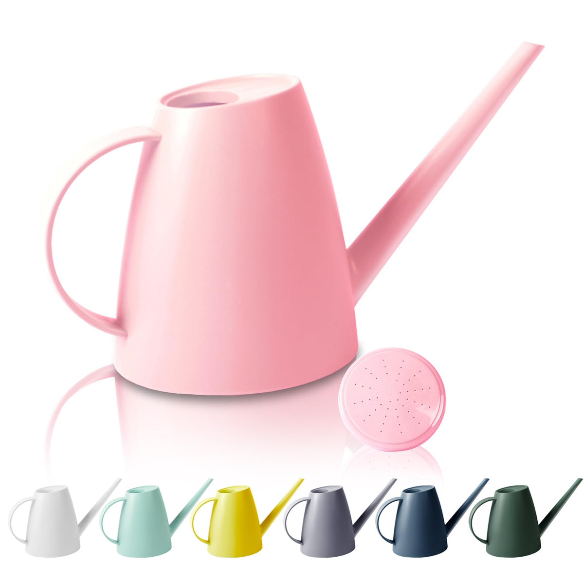 Etarewilt pink watering can with long spout for precise watering