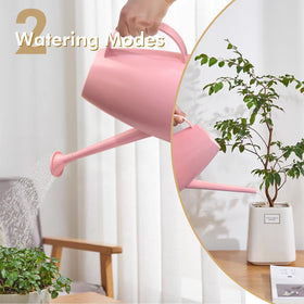Etarewilt pink watering can with removable nozzle for adjustable spray