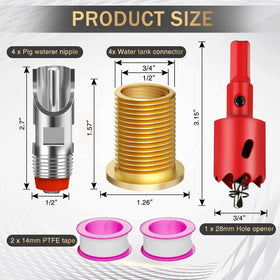 ETCYAOXIN water nipple drinking system with brass connectors prevents leaks