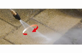 ETD Erie Tools turbo nozzle delivering high-pressure performance for heavy-duty washing.