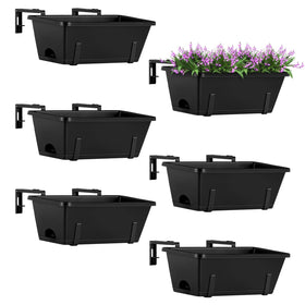 ETELI railing planter hanging set on balcony railing for space-saving greenery