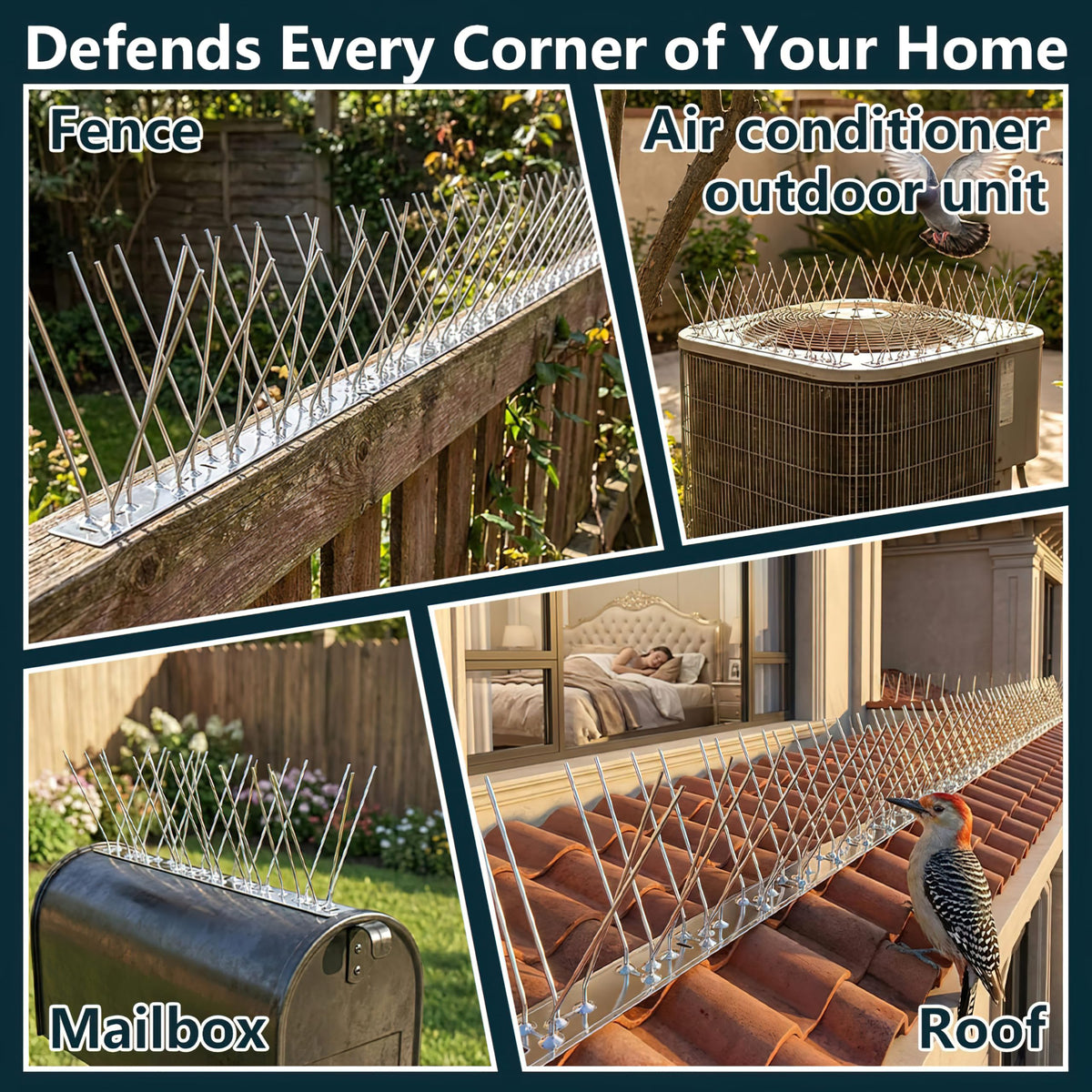 etermeish comprehensive bird deterrent keeps patios, fences, and railings cleaner.