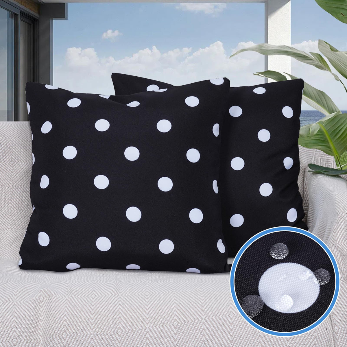 Eternal Beauty durable fabric 18x18 is machine washable for easy care.