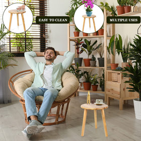Ethuh compact stand fits beside sofas or windows for versatility.