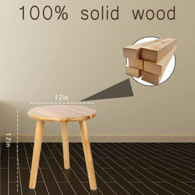 Ethuh wooden plant stand triangular base provides stable planter support.