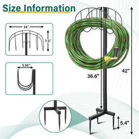 ETICSIPA freestanding hose rack adapts to gardens, patios, lawns