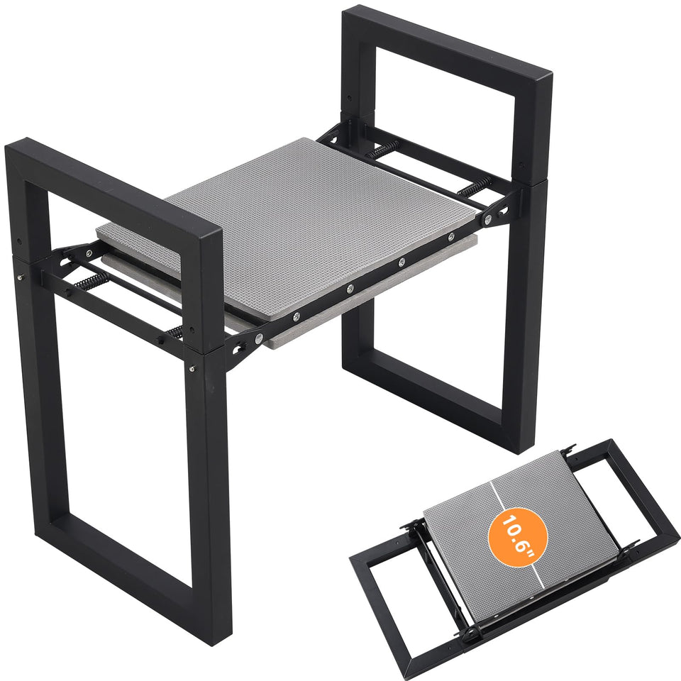 ETICSIPA garden kneeler and seat in use, showing dual function for kneeling and sitting while gardening