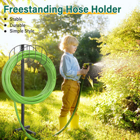 ETICSIPA heavy-duty hose stand demonstrates robust durability outdoors
