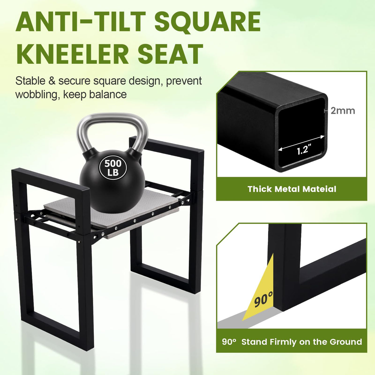 Kneeler being used indoors and outdoors for versatile tasks
