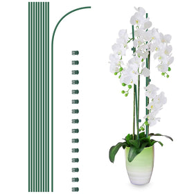 Etnorsu bendable 16-inch single-stem stake supports vertical growth in gardens