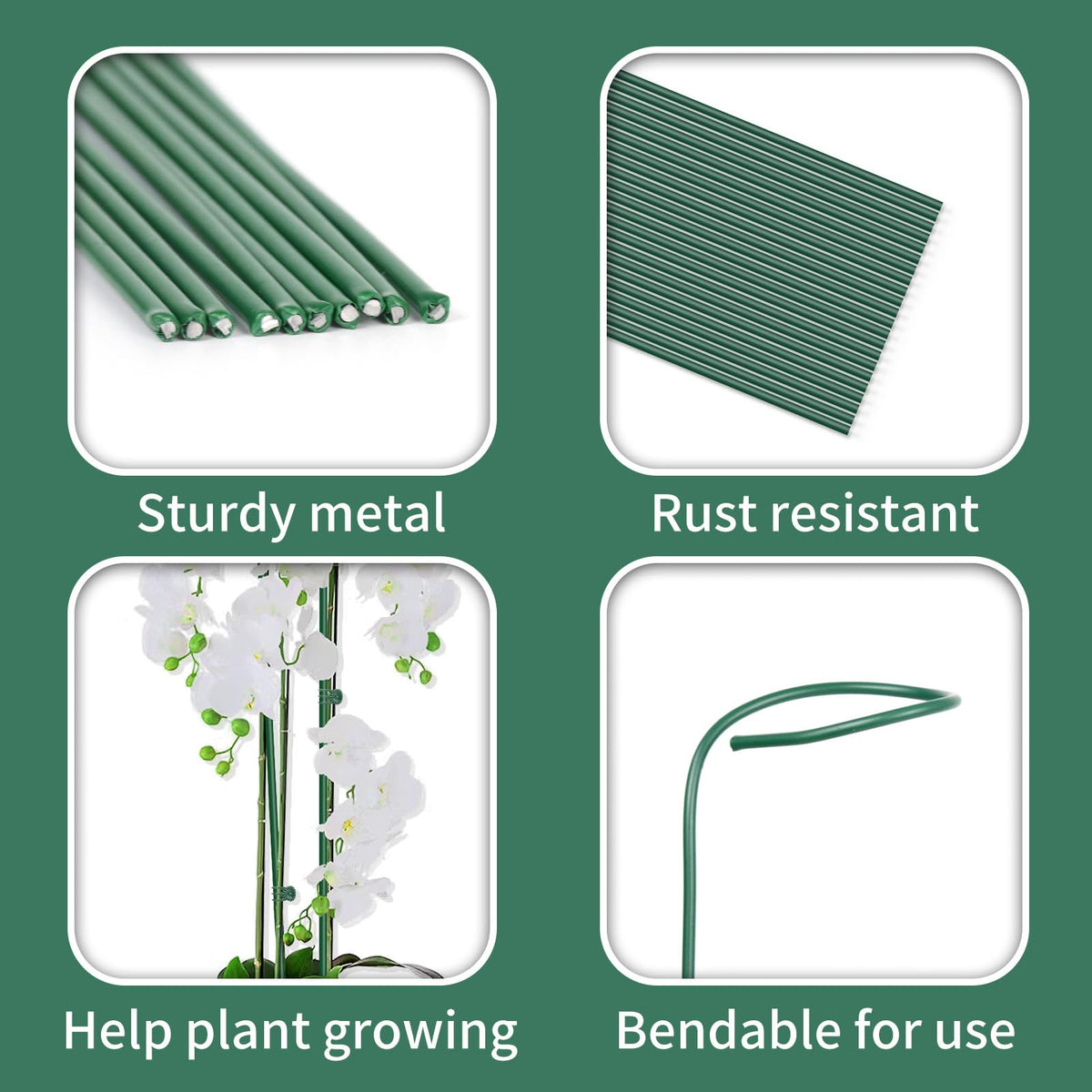 Etnorsu green plant stakes bundle offers economical plant training