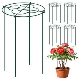 Etnorsu peony cages grow-through grid provides sturdy support for tall blooms