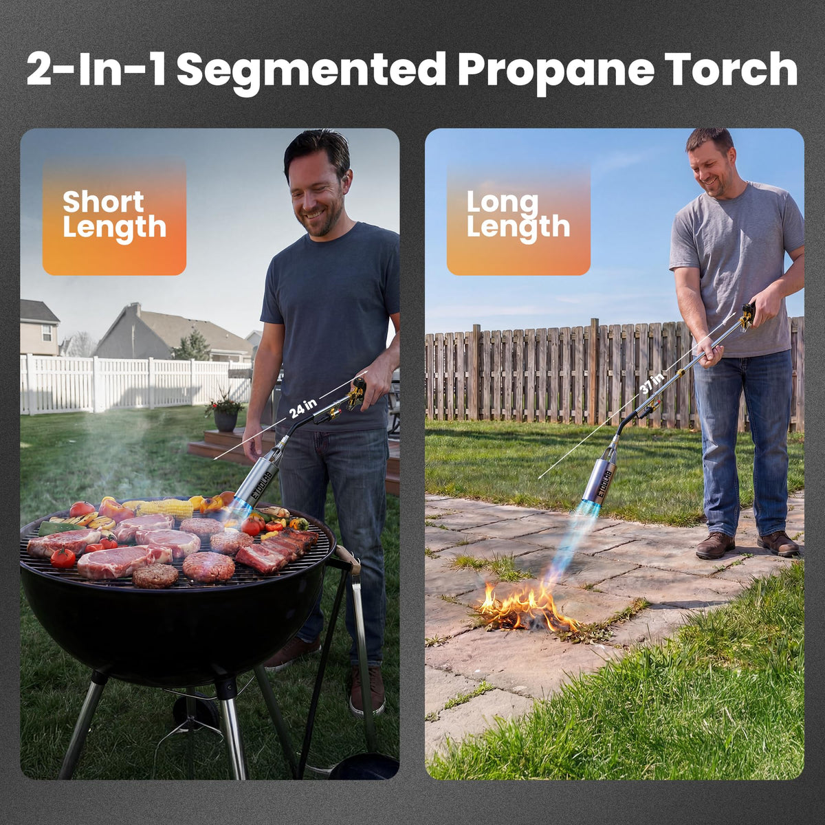 etoolab propane torch shows a 30-inch flame reach