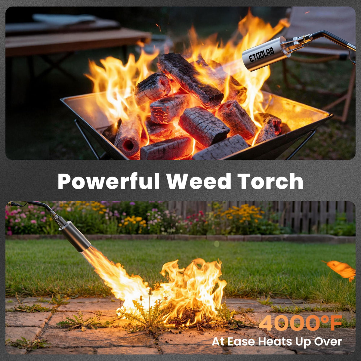 etoolab propane torch turbo trigger enables precise flame control
