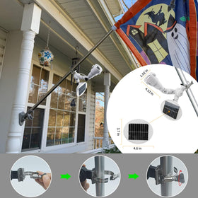 Etzeaxus solar flag light automatically activates at dusk for hands-free operation.