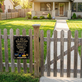 EudaBlos 12x8 metal sign suitable for entryways, fences, and gates.